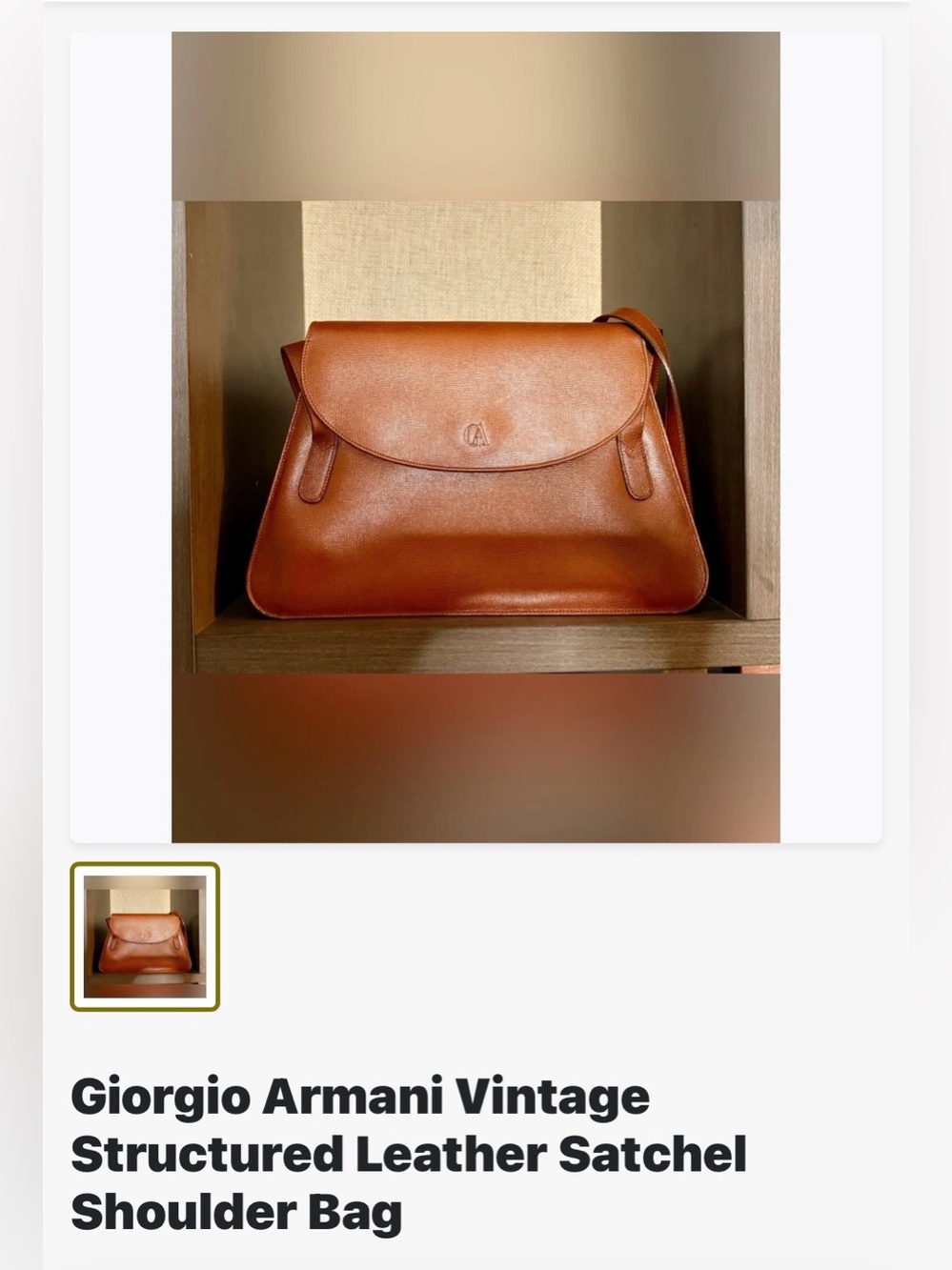 The Magical Auction Event - Giorgio Armani Unicorn Satchel $5 Opportunity - Picture 3 of 4